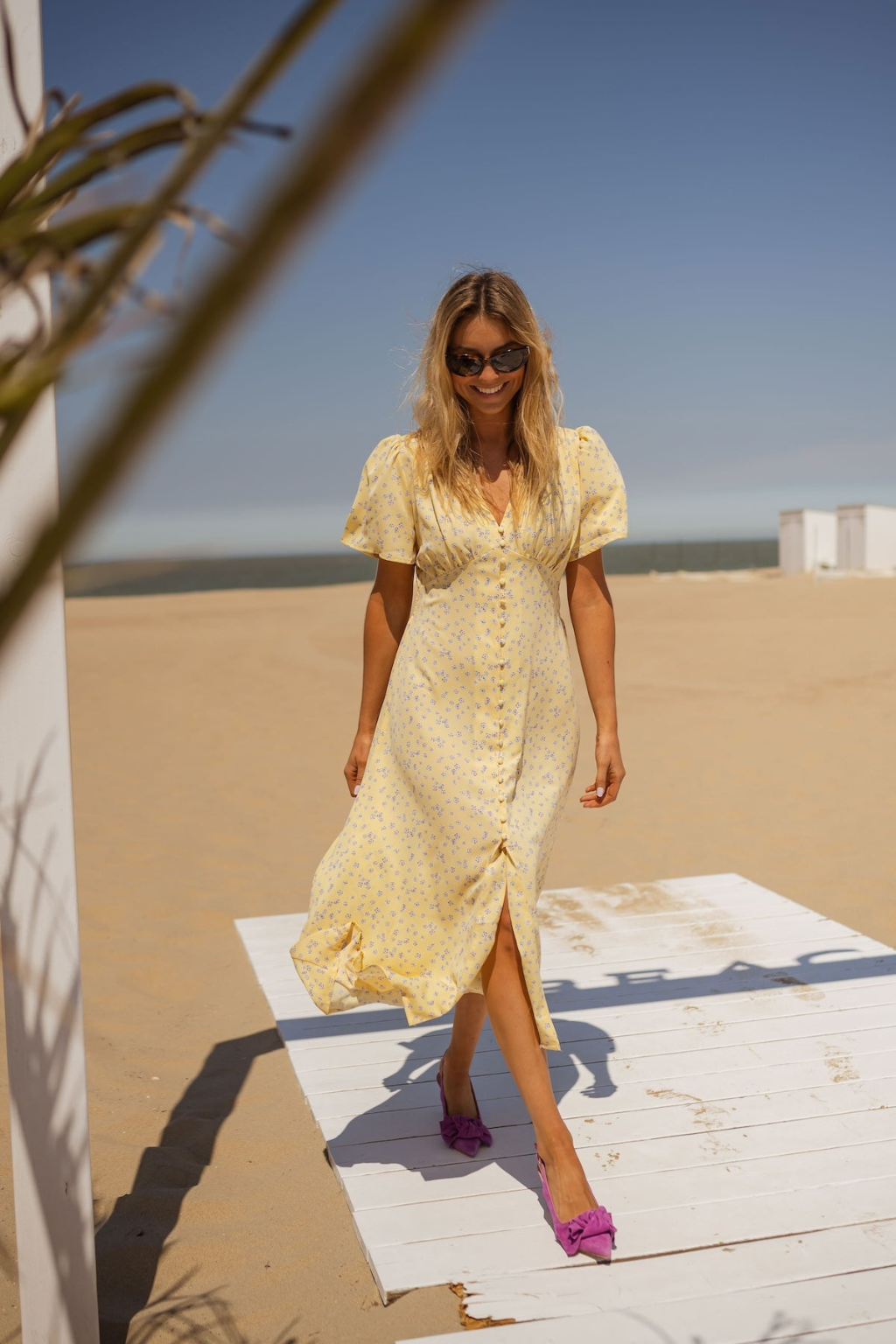 Sleek Drape Midi Dress