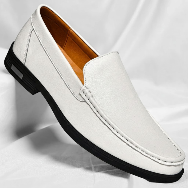 Italian Leather Slip-On Loafers