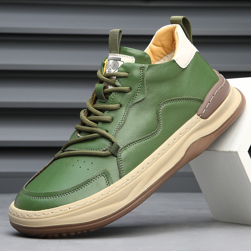 Genuine Leather Casual Trainers