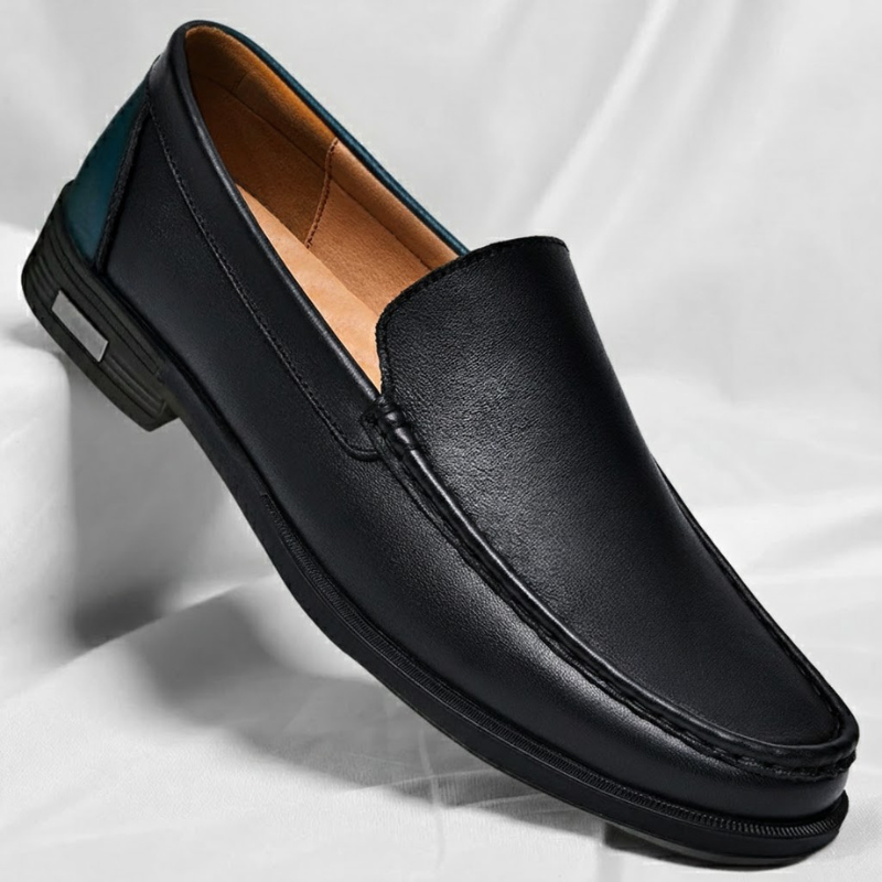 Italian Leather Slip-On Loafers