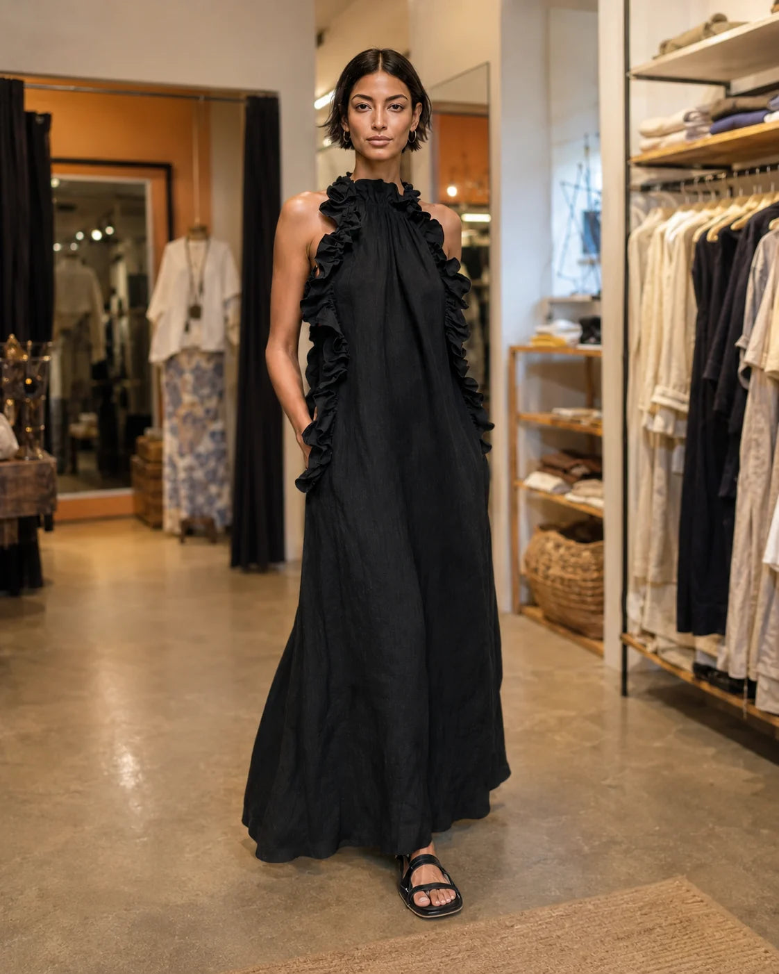 Helene Timeless Ruffled Maxi Dress