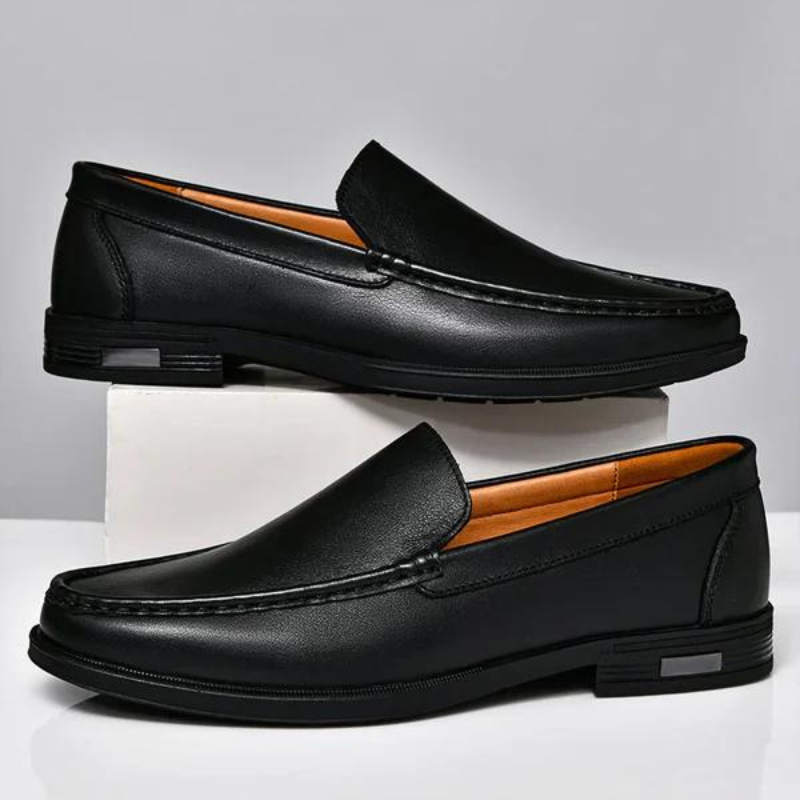Italian Leather Slip-On Loafers