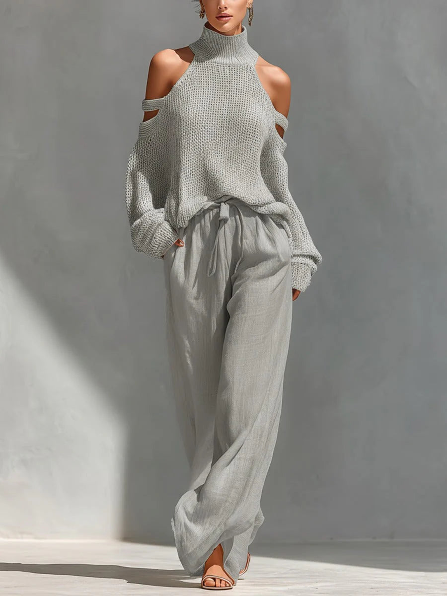 Elegant Off-Shoulder Two-Piece Set