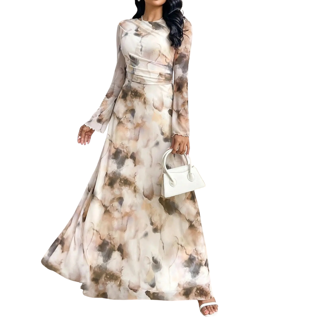 Tie-Dye Mesh Elegance Dress