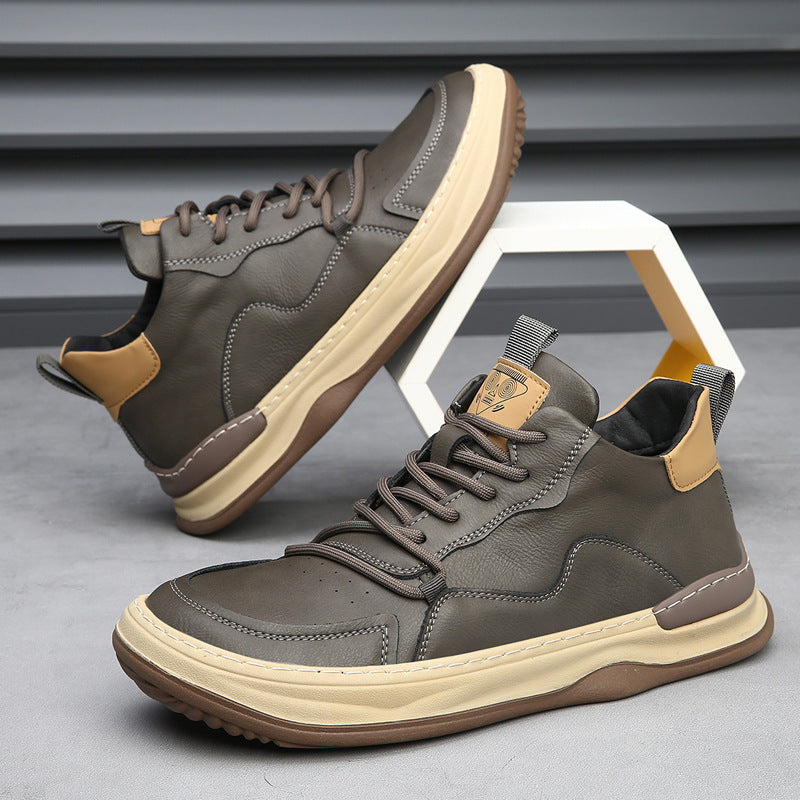 Genuine Leather Casual Trainers