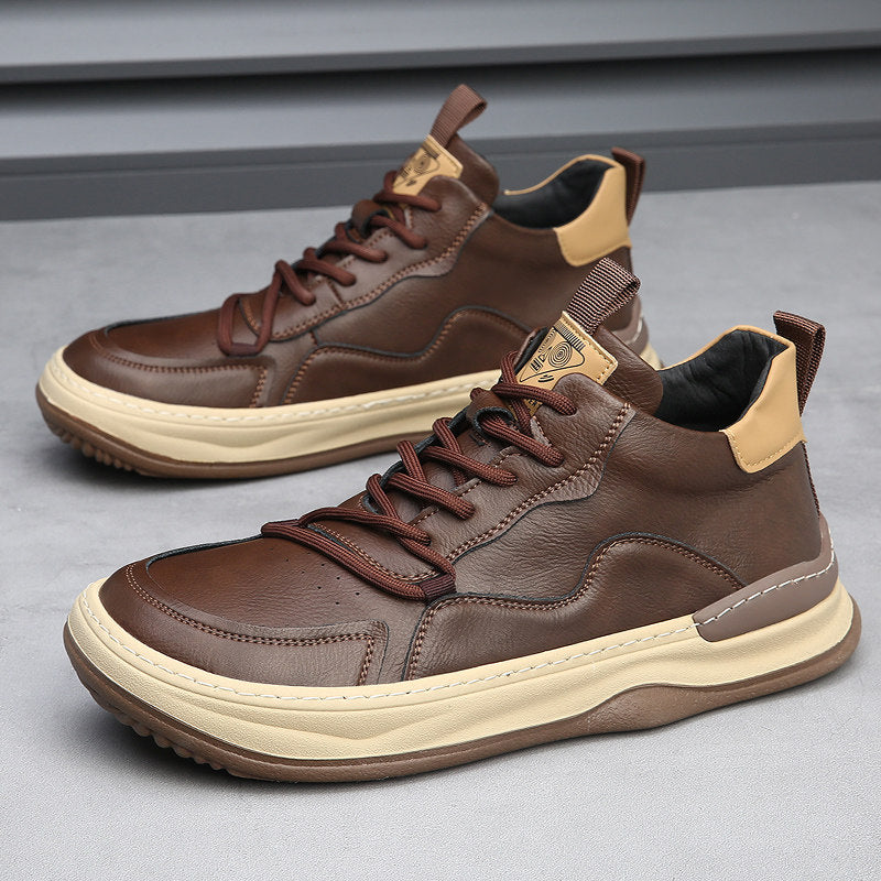 Genuine Leather Casual Trainers