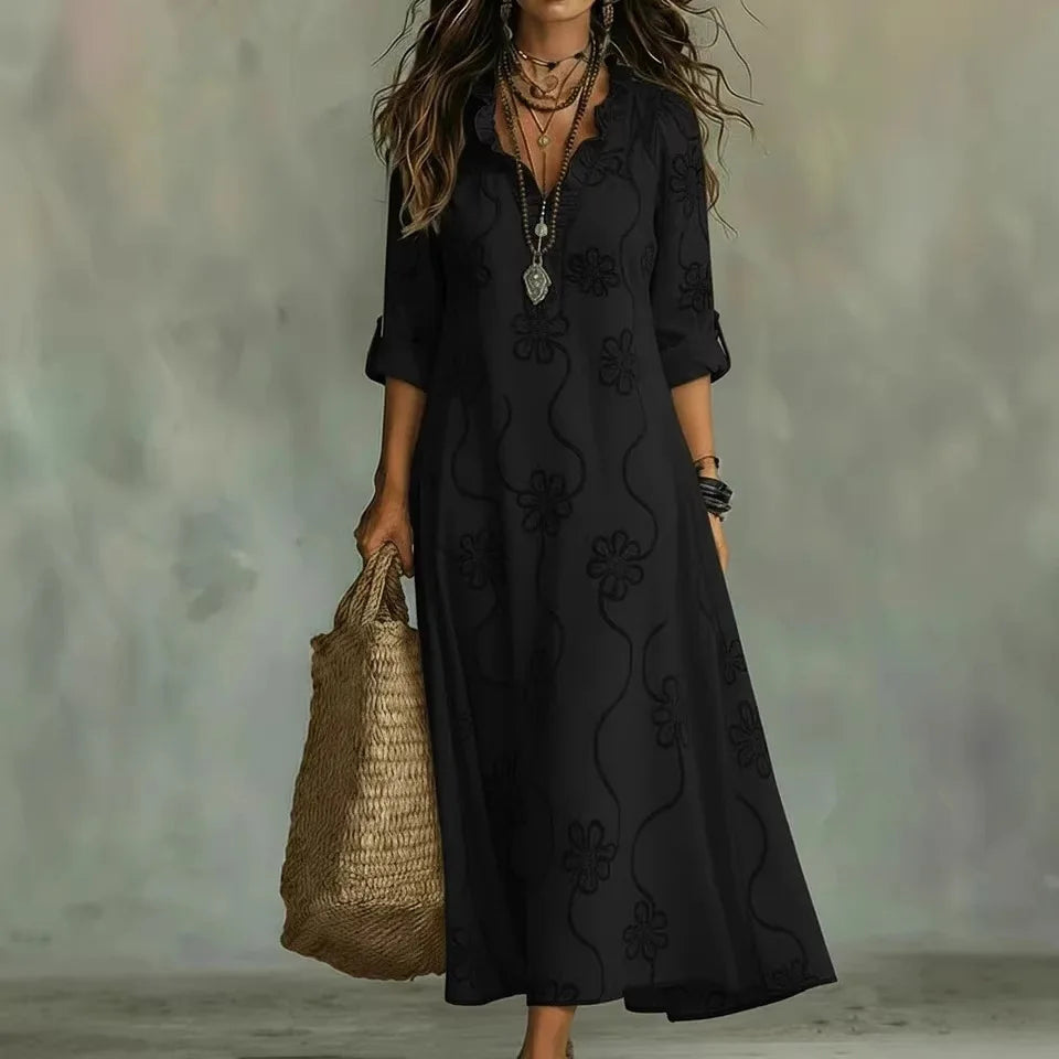 Floral Maxi Robe for Summer Days
