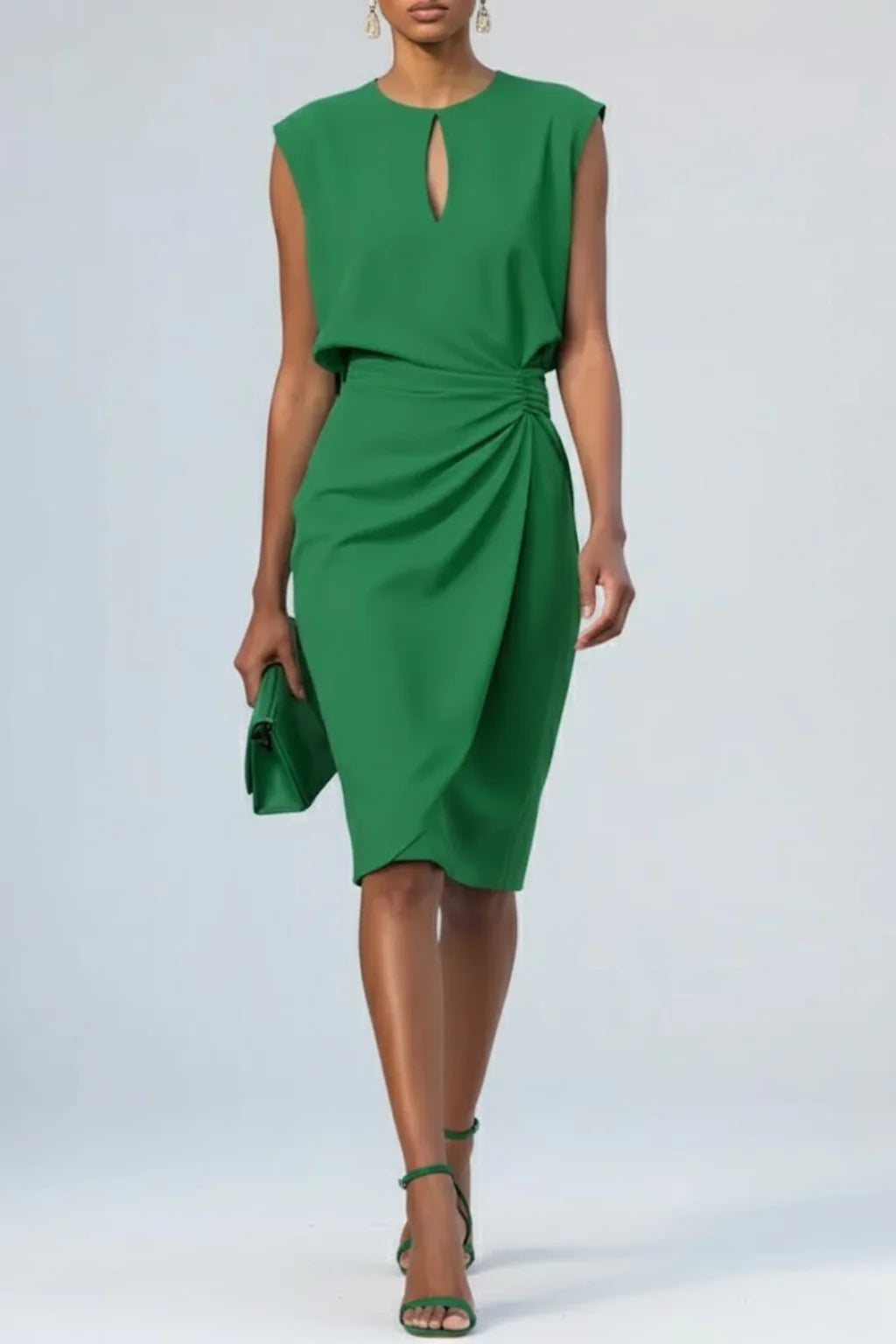 Silk Elegance Midi Dress