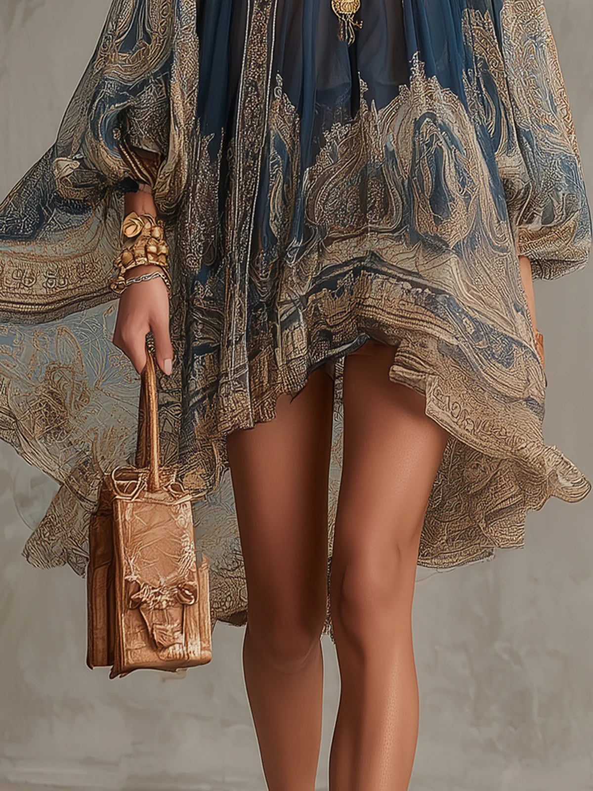 Elegant Silk Mini Dress