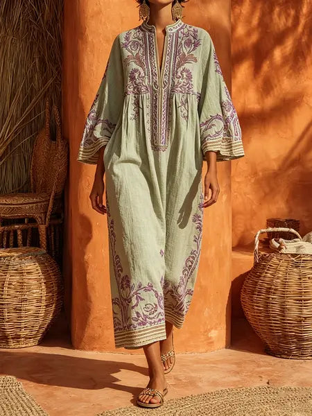 Soft Embroidered Women's Robe