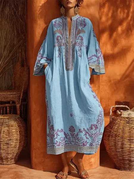 Soft Embroidered Women's Robe
