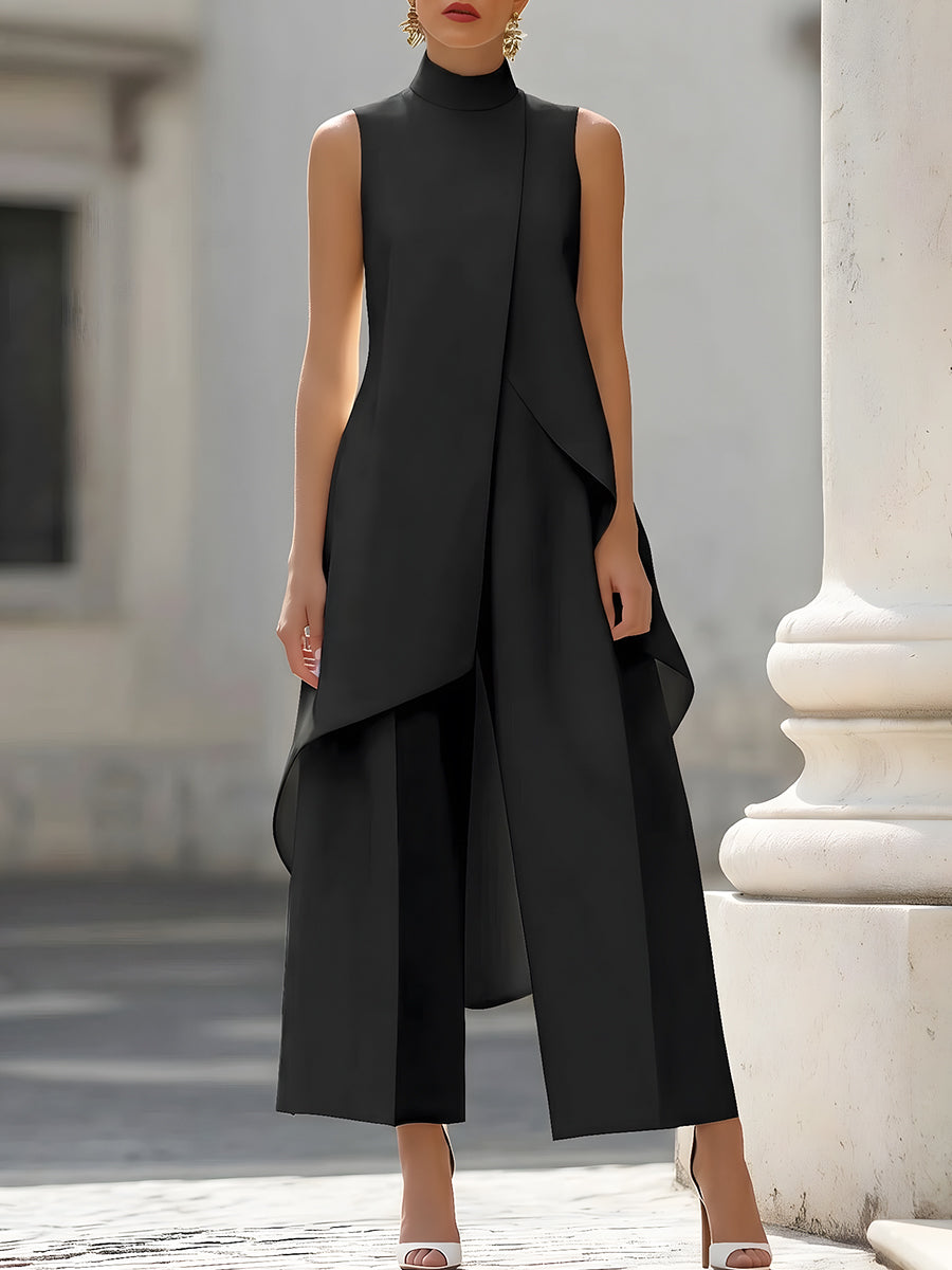 Elegant Drape Long Coat