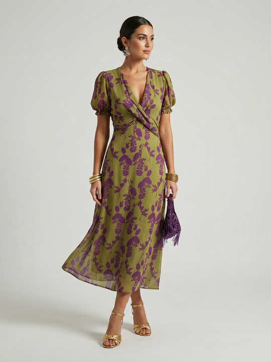 Relaxed Fit Tummy-Flattering Midi Dress
