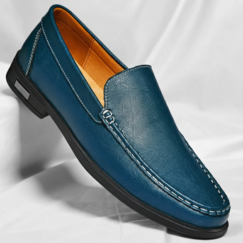 Italian Leather Slip-On Loafers