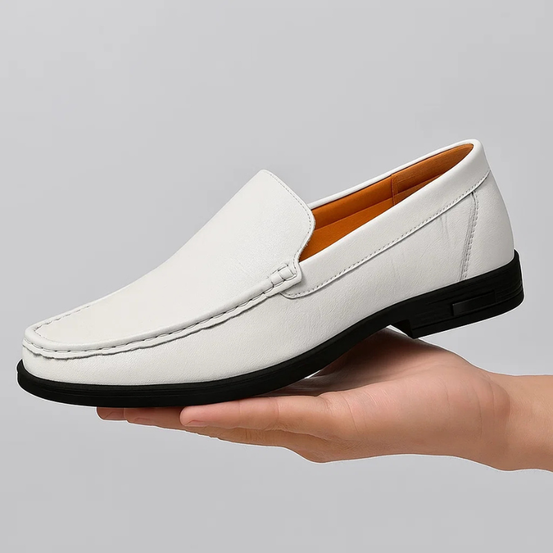 Italian Leather Slip-On Loafers