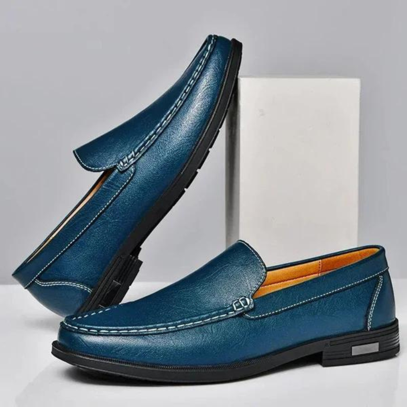 Italian Leather Slip-On Loafers