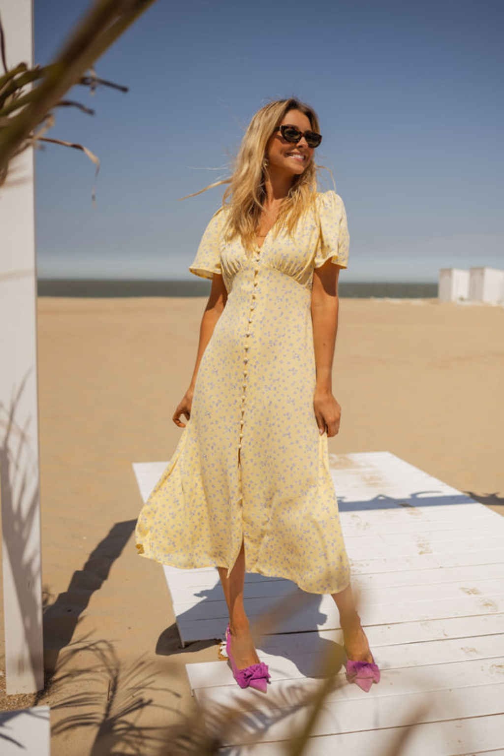 Sleek Drape Midi Dress