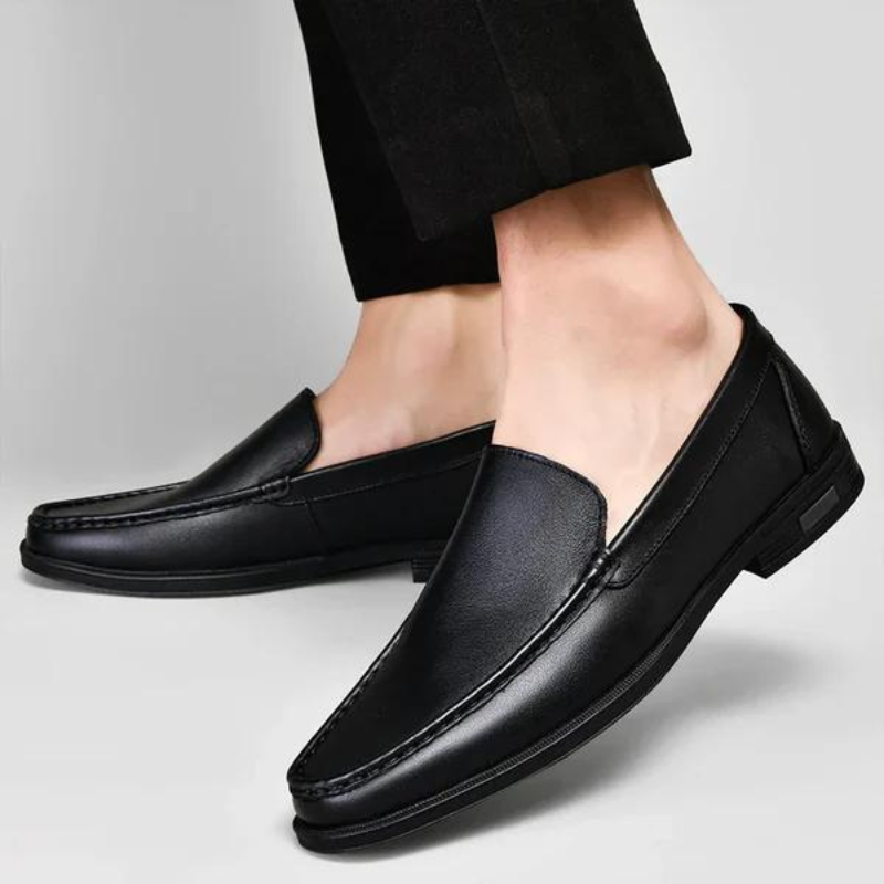 Italian Leather Slip-On Loafers