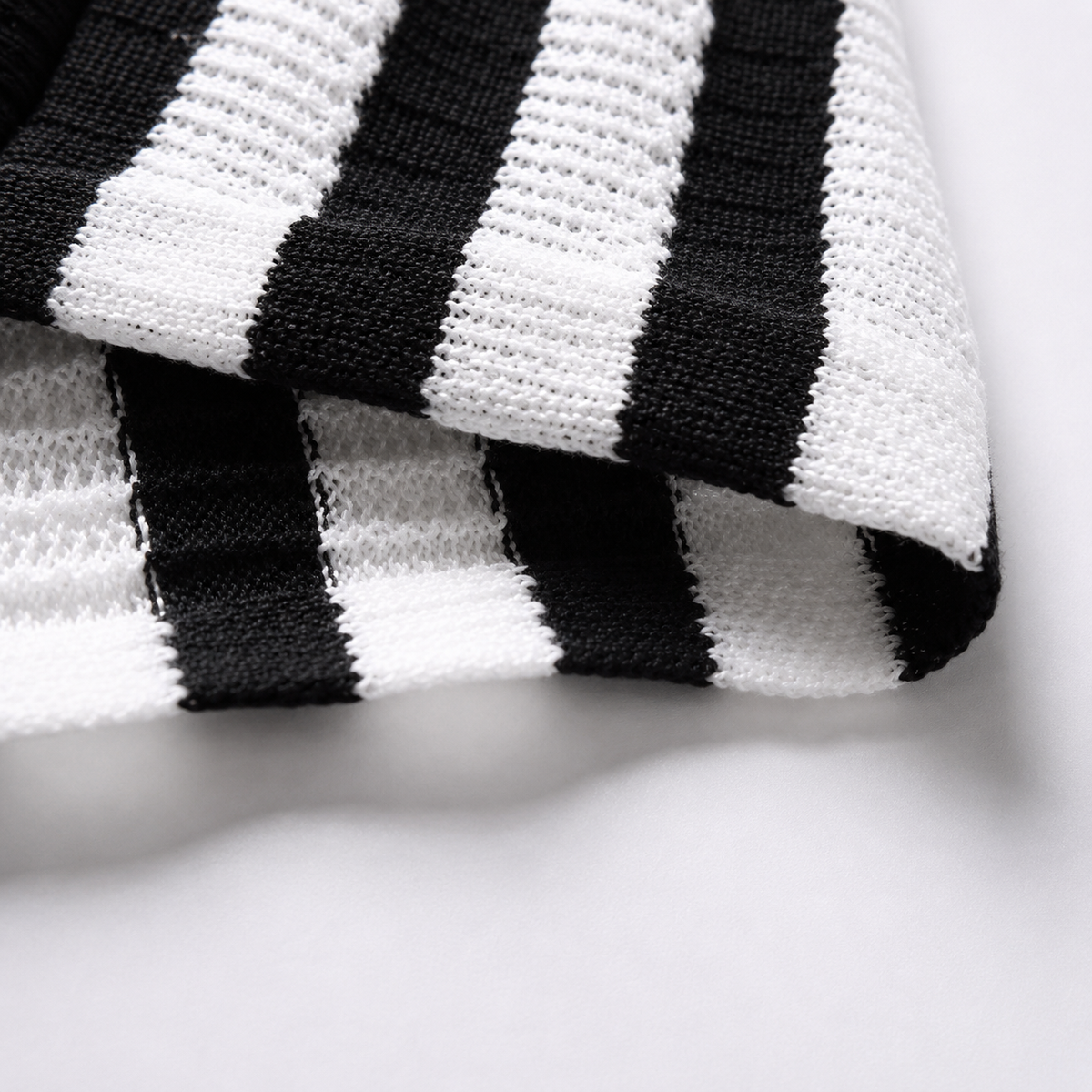 Striped Knit Polo Shirt