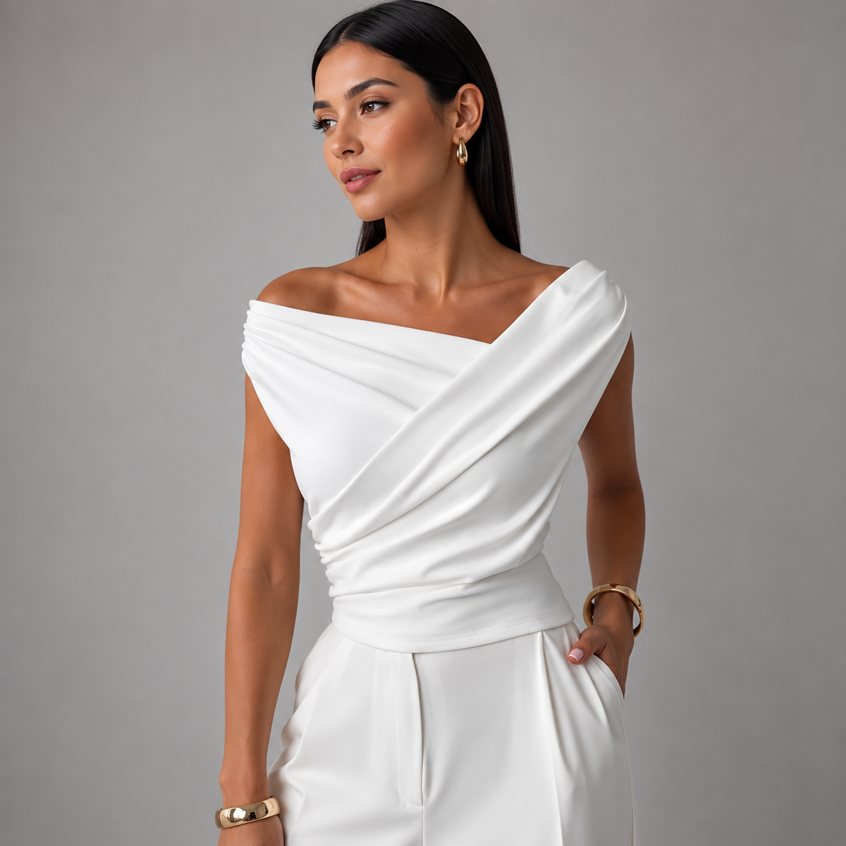 Silk Drape Blouse