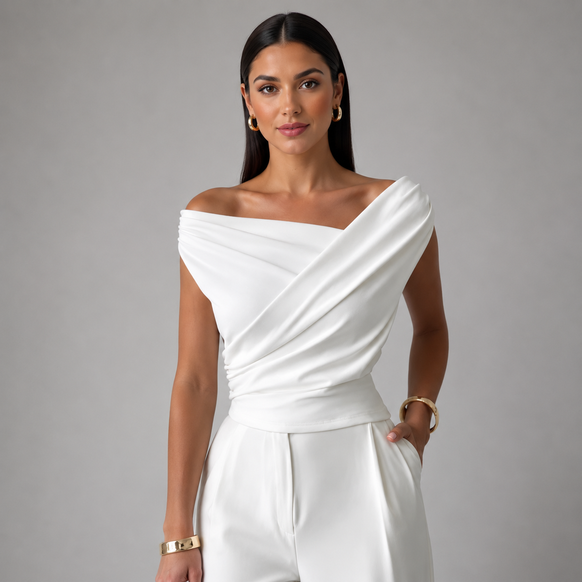 Silk Drape Blouse