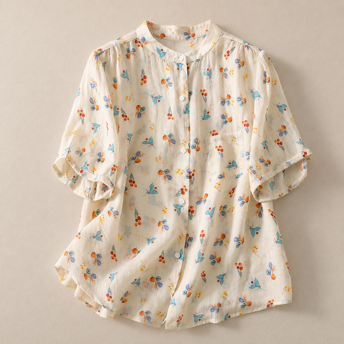 Cotton Linen Roselle Blouse