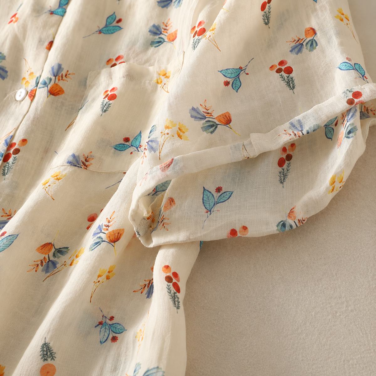 Cotton Linen Roselle Blouse