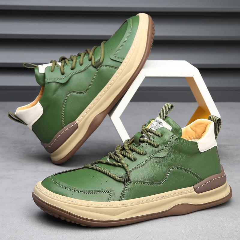 Genuine Leather Casual Trainers