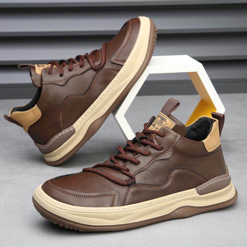 Genuine Leather Casual Trainers