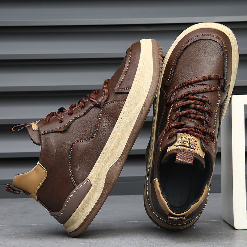 Genuine Leather Casual Trainers