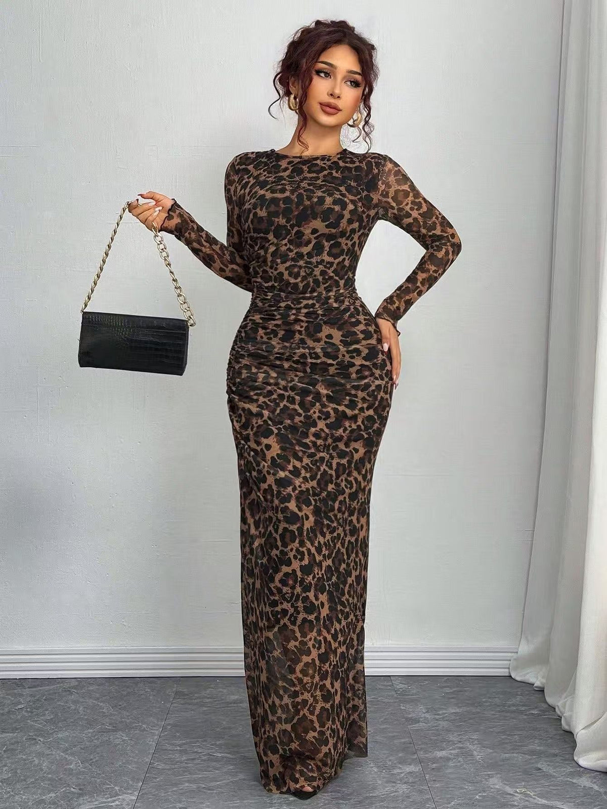 Printed Bodycon Maxi Dress