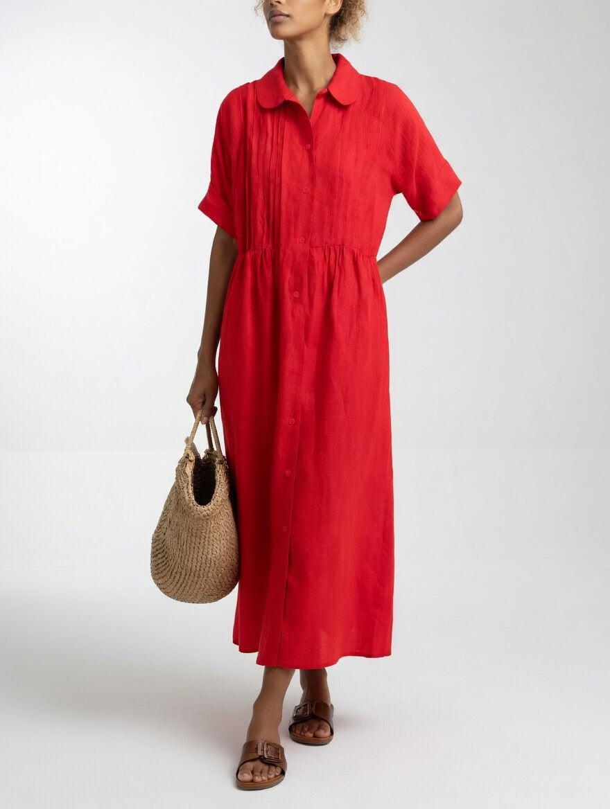 Flowy Summer Shirt Dress