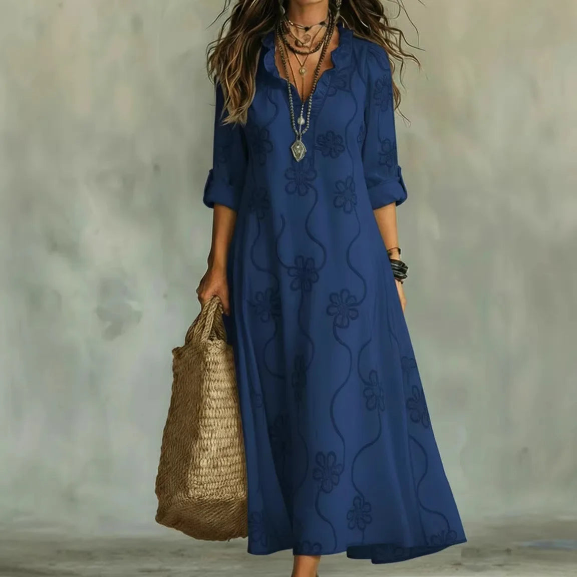Floral Maxi Robe for Summer Days