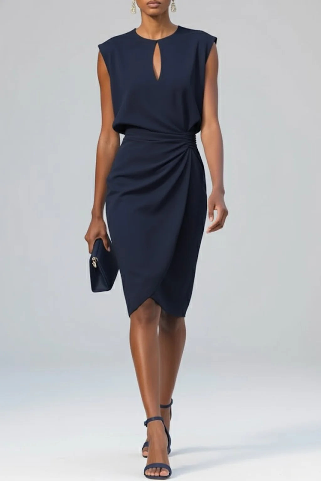 Silk Elegance Midi Dress