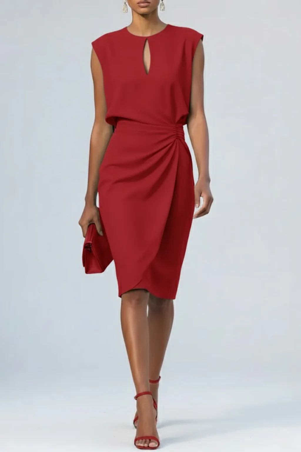 Silk Elegance Midi Dress