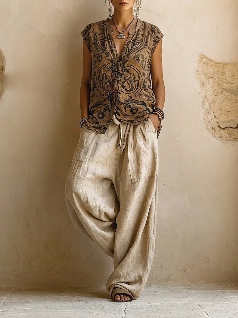 Elegant Linen Ensemble