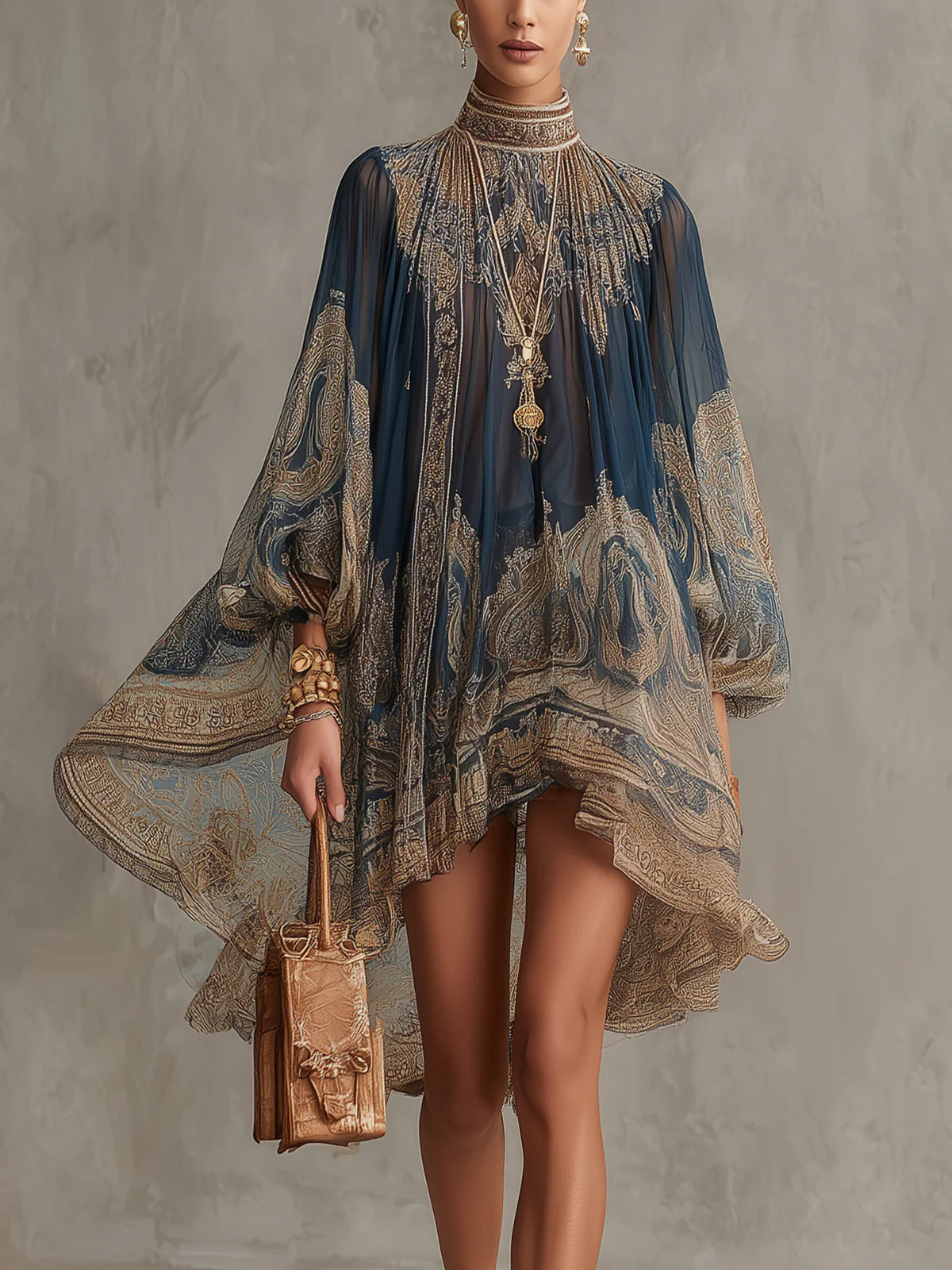 Elegant Silk Mini Dress