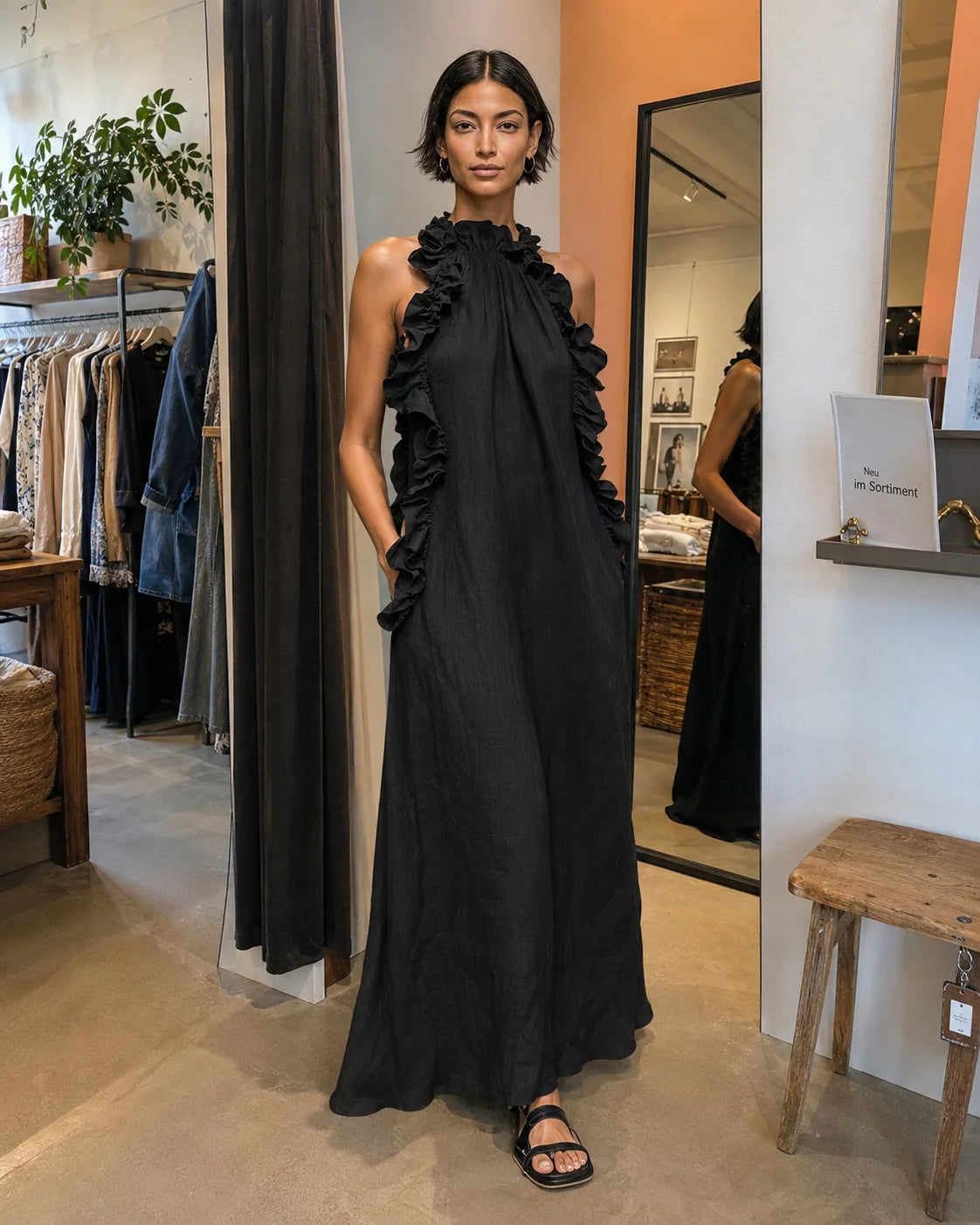 Isabella Refined Gathered Maxi Dress
