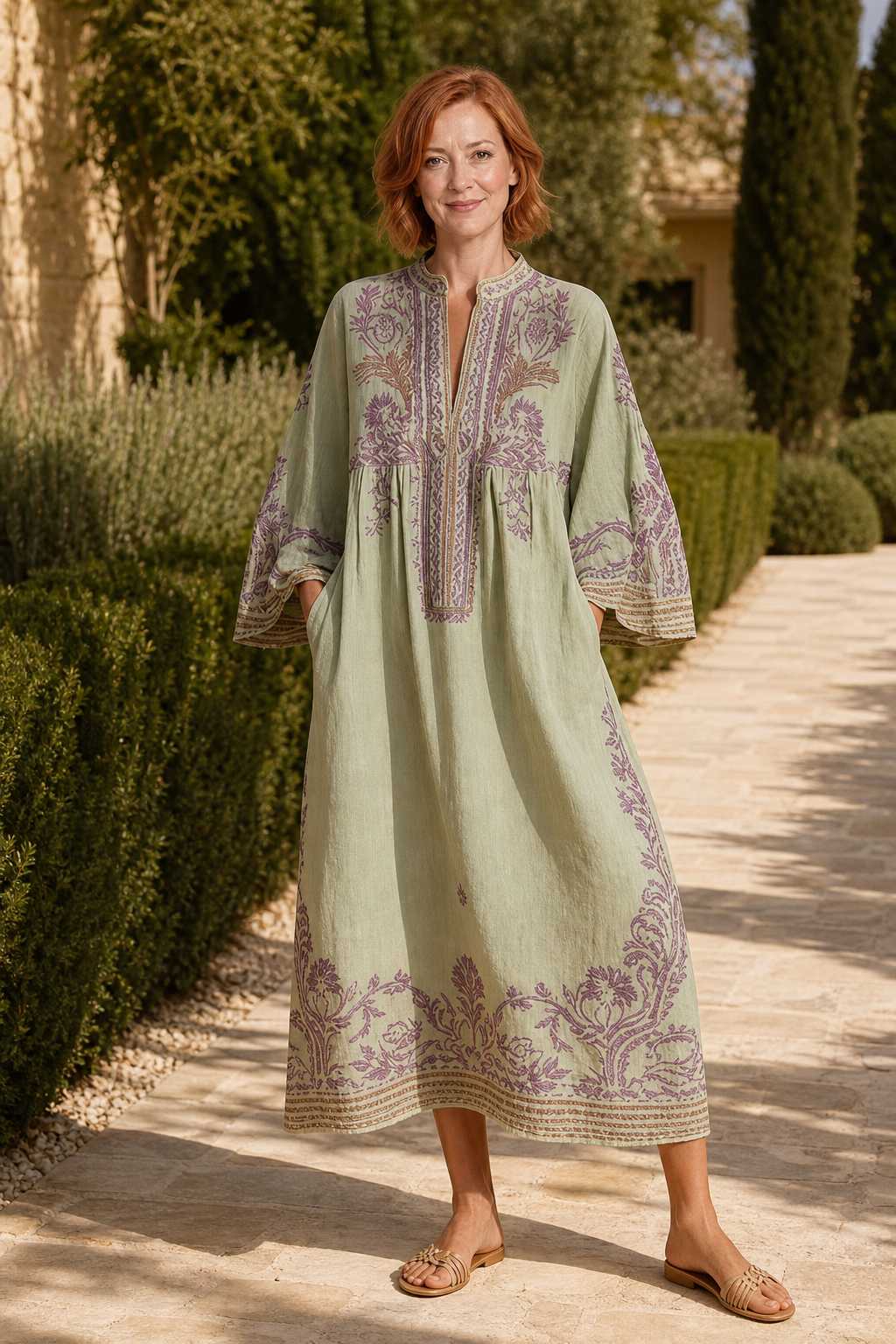 Soft Embroidered Women's Robe
