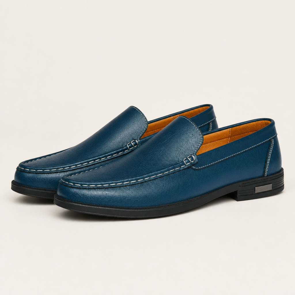 Italian Leather Slip-On Loafers