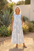 Elodie Elegant Leaf Print Dress