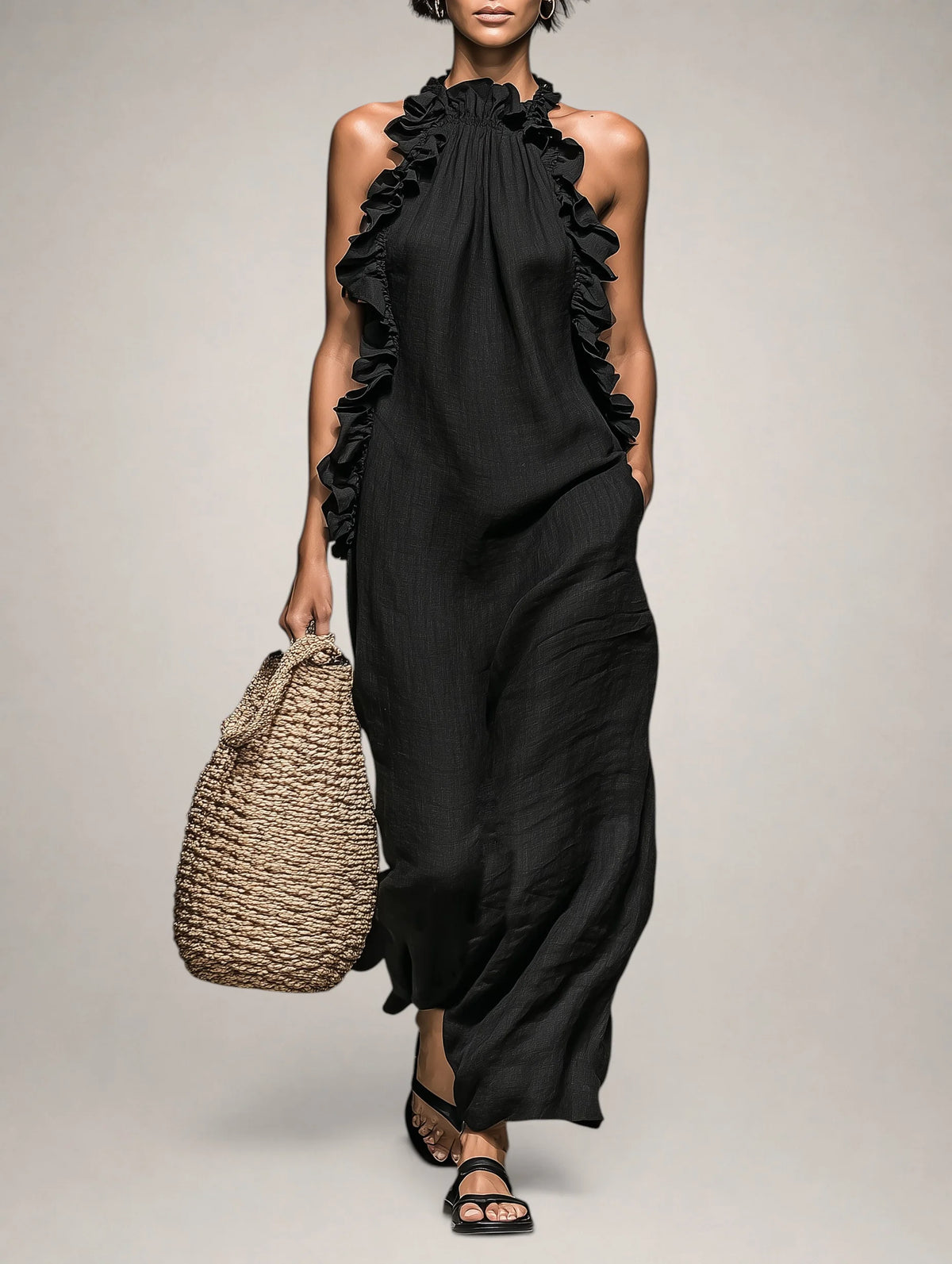 Helene Timeless Ruffled Maxi Dress