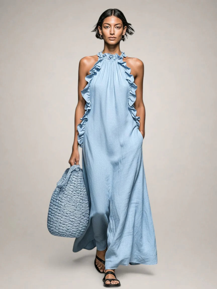 Isabella Refined Gathered Maxi Dress