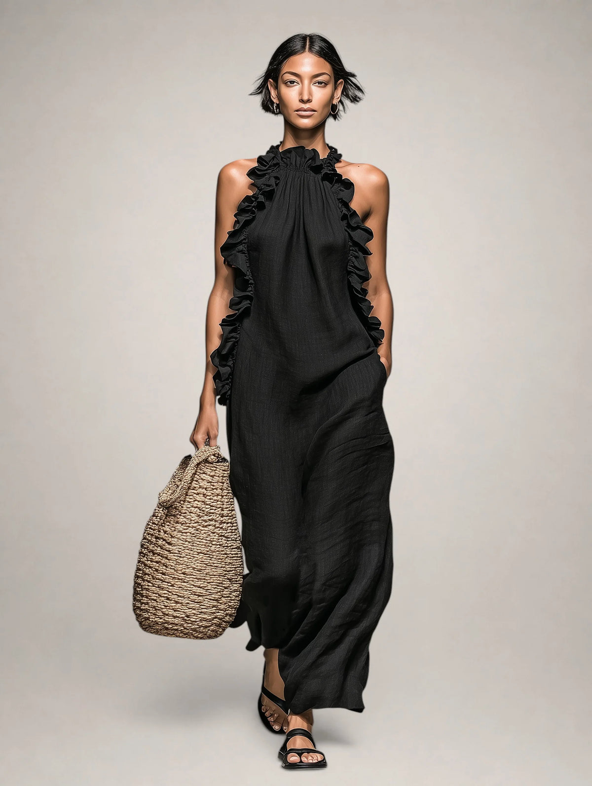 Helene Timeless Ruffled Maxi Dress