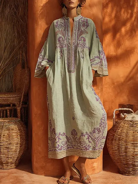 Soft Embroidered Women's Robe